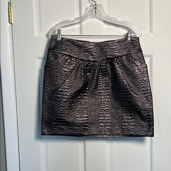 Tibi Dresses & Skirts - Tibi Metallic Bronze Mini Skirt 10